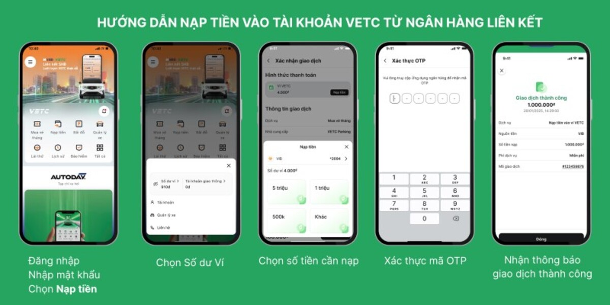 Các bước hướng dẫn đăng ký tài khoản mới VETC 