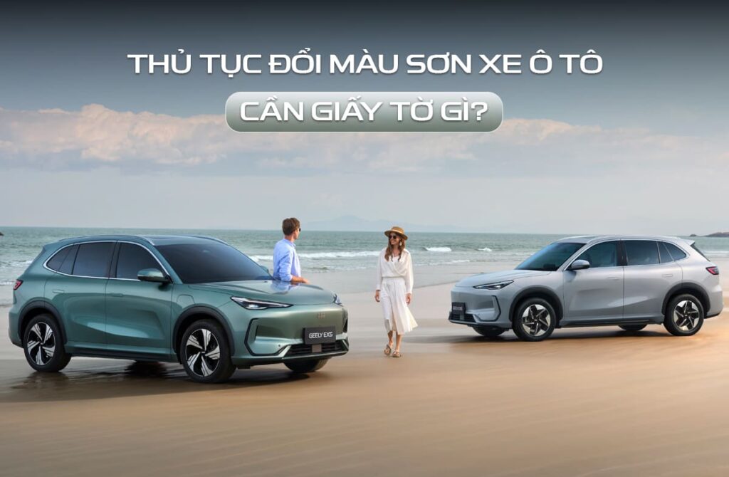 thủ tục đổi màu sơn xe ô tô